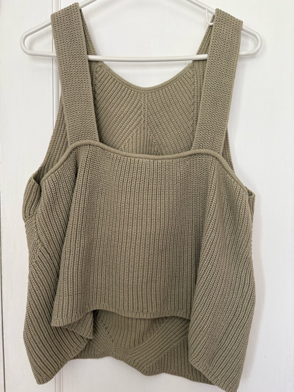 Express Ribbed Knit Tank in Beige - Picture 2 of 3